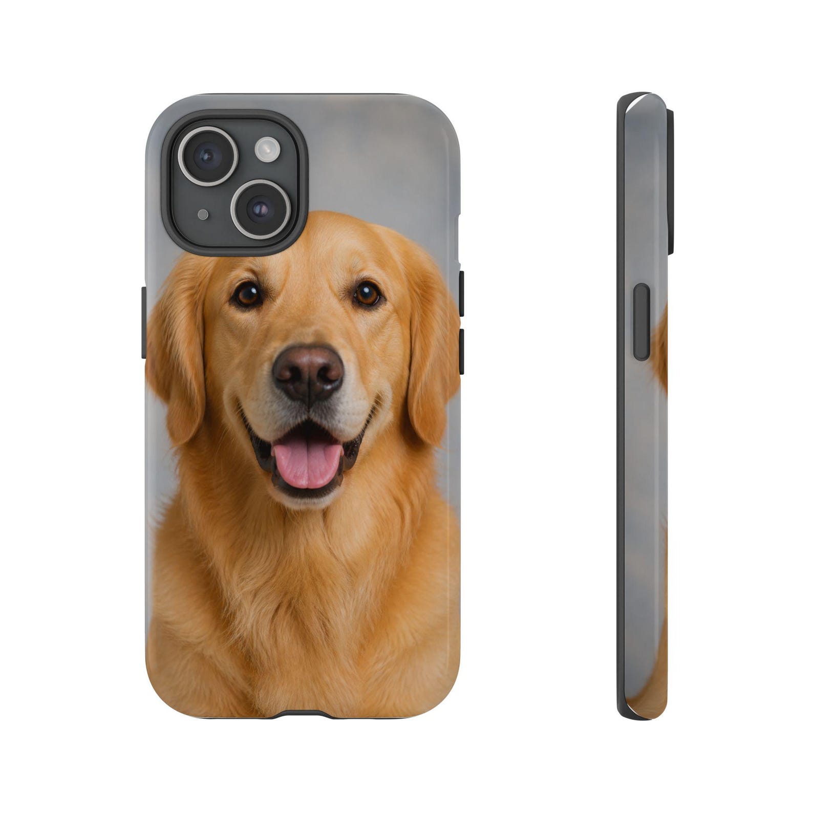 Finished personalized phone case with one pet photo filling the case back